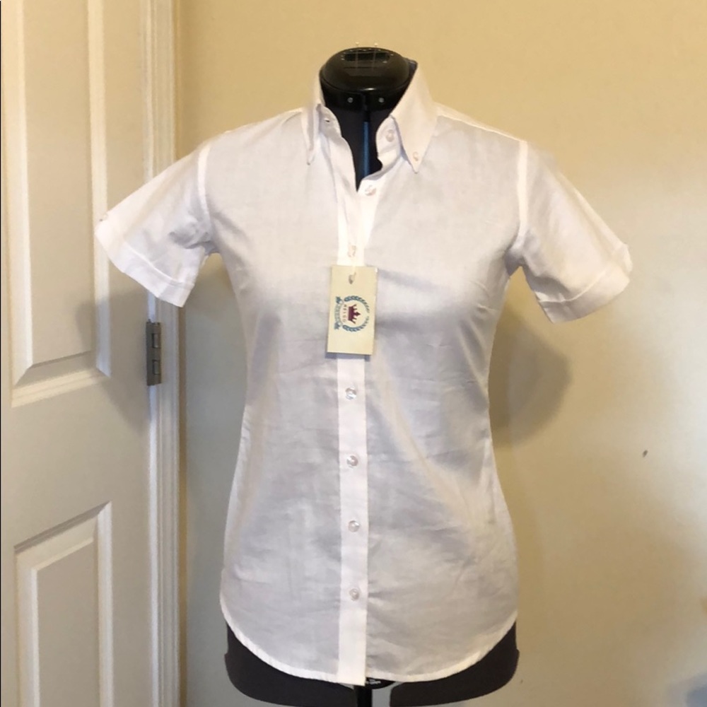 Relco London NWT white oxford button down shirt
